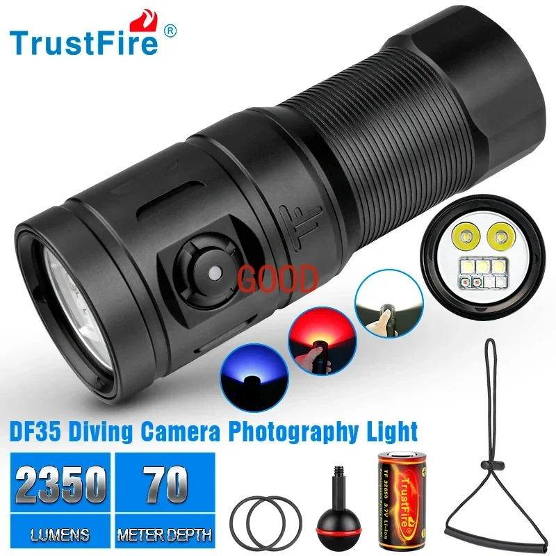 트러스트파이어 DF35 다이빙 플래시라이트 2350루멘 - Underwater Flashlight 리뷰 및 가격