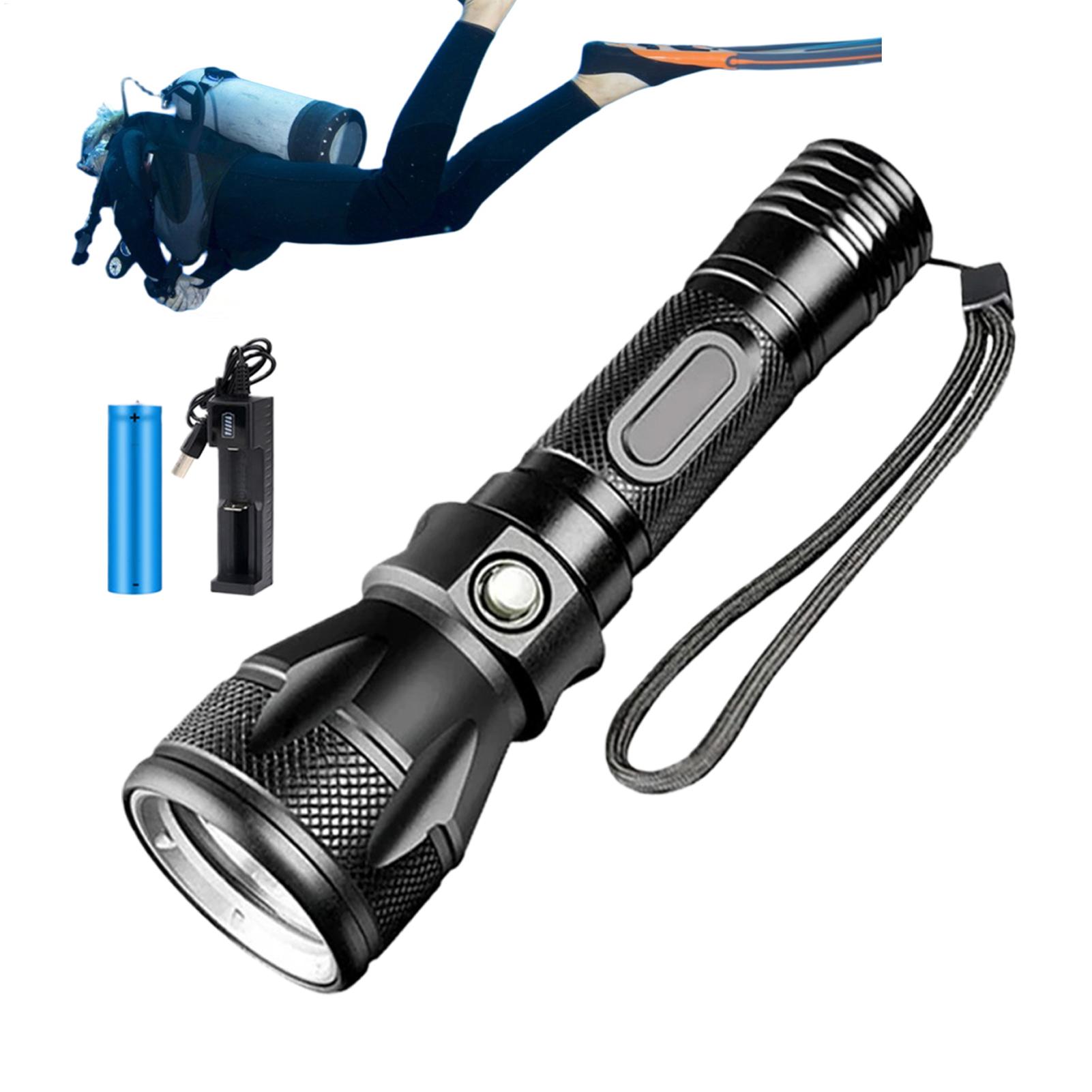 3가지 모드 강력 충전식 방수 LED 다이빙 플래시라이 - Underwater Flashlight 리뷰 및 가격