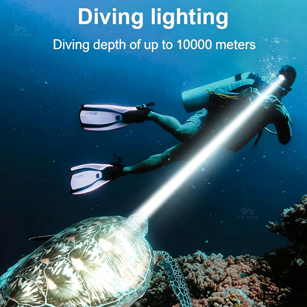 10000 미터 수중 다이빙 헤드라이트 방수 슈퍼 브라 - Underwater Flashlight 리뷰 및 가격