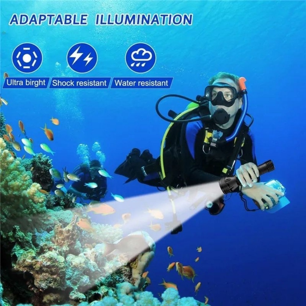 전문 스쿠버 다이빙 손전등 LED 다이빙 토치 수중 조 - Underwater Flashlight 리뷰 및 가격