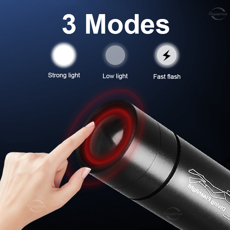새로운 9000000LM 가장 강력한 LED 다이빙 손 - Underwater Flashlight 리뷰 및 가격